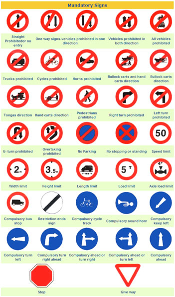 Delhi Traffic Rules Chart