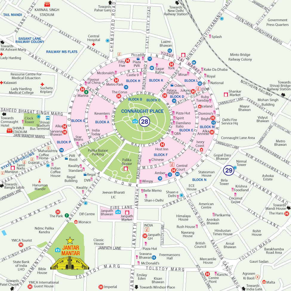 delhi tourist map hd